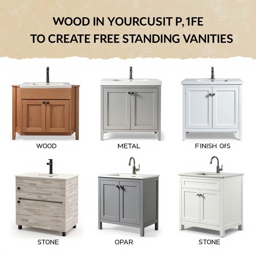 Different Materials for Free Standing Vanities