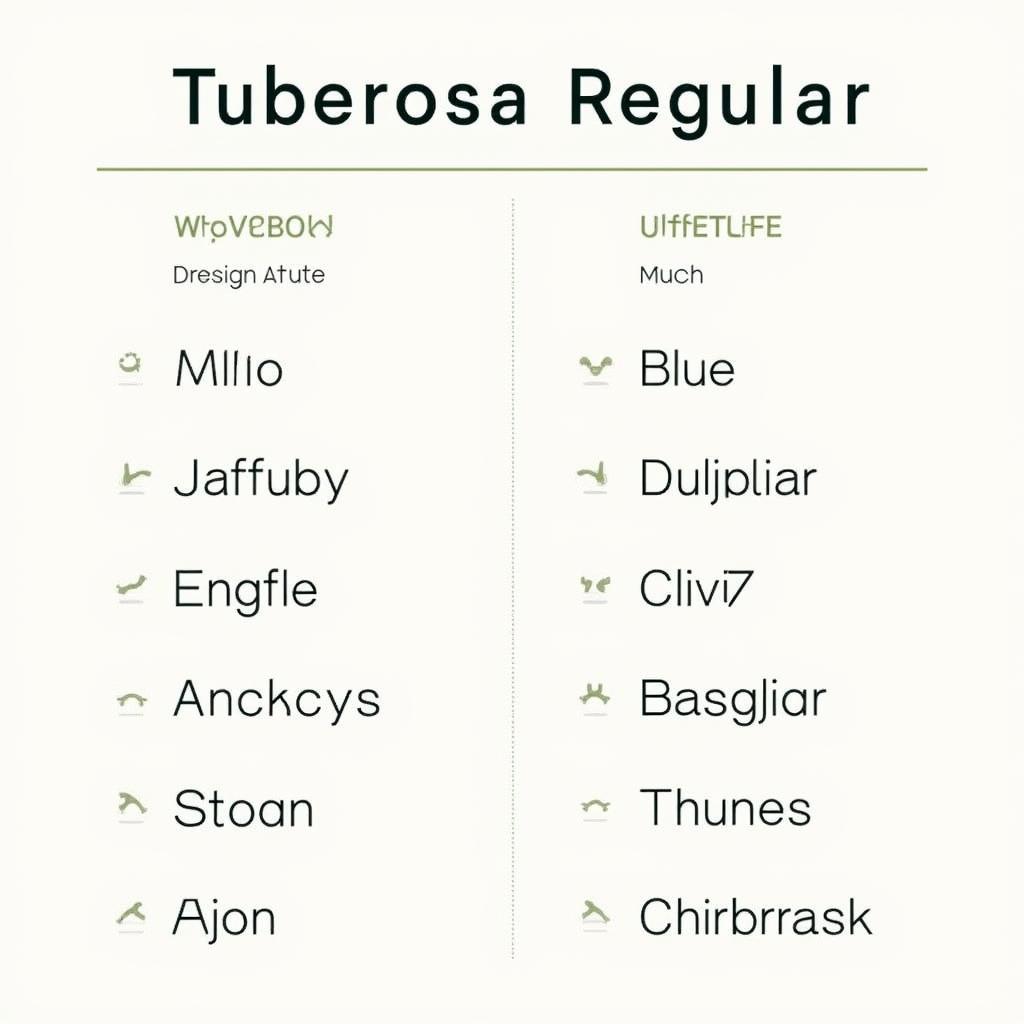 Free Tuberosa Regular Alternatives