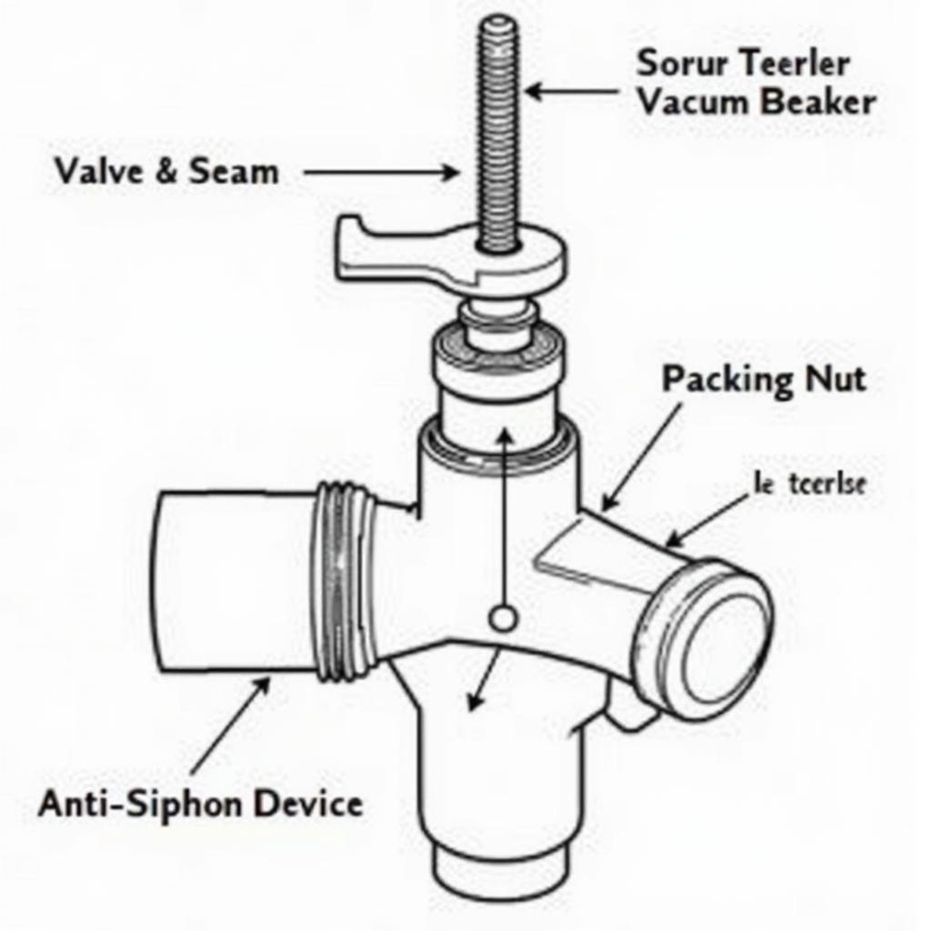 Diagram of Frost Free Faucet Parts