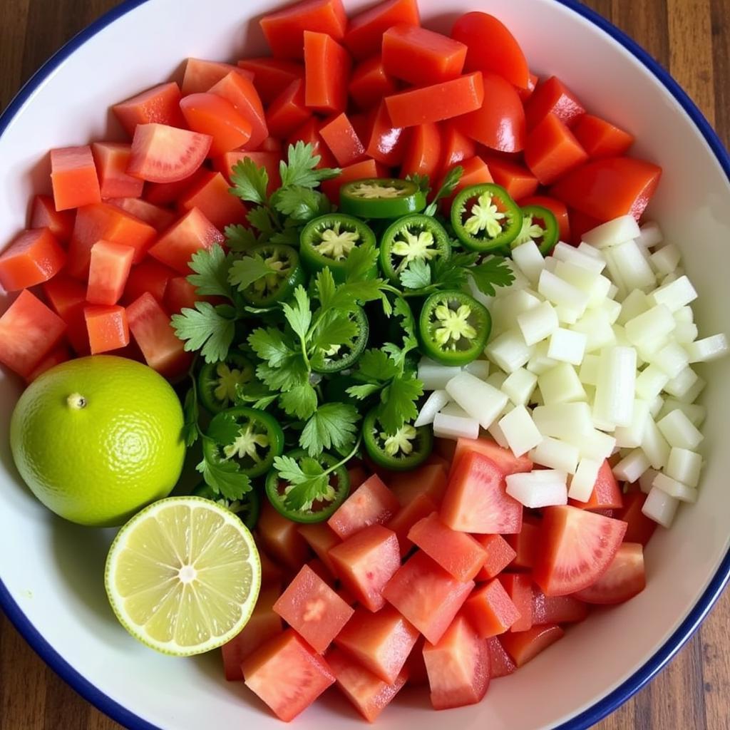 Fresh Ingredients for Garlic-Free Salsa