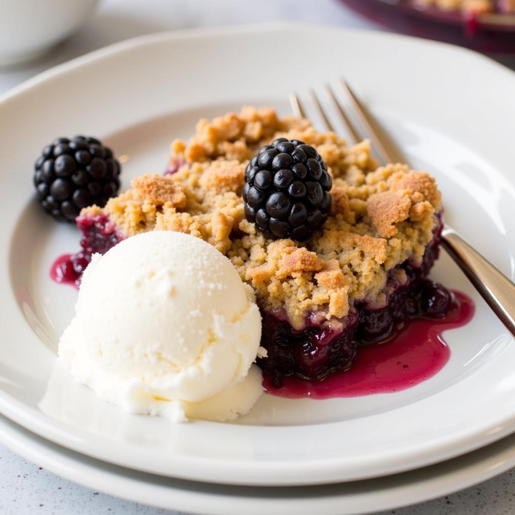 Serving Gluten-Free Blackberry Crisp