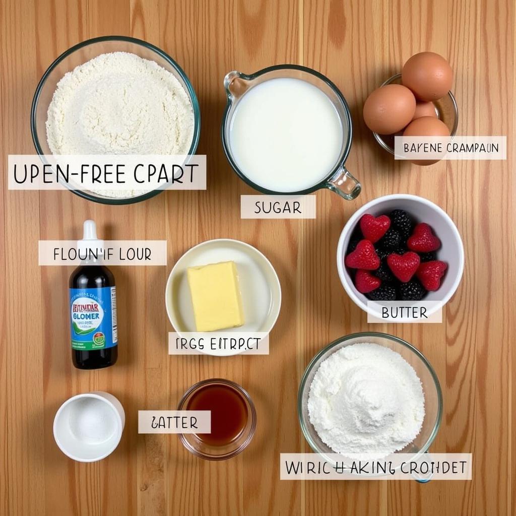 Ingredients for Gluten-Free Cupcakes