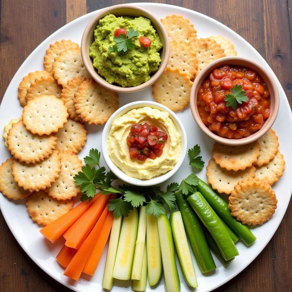 Gluten-Free Flatbread Crackers with Dips