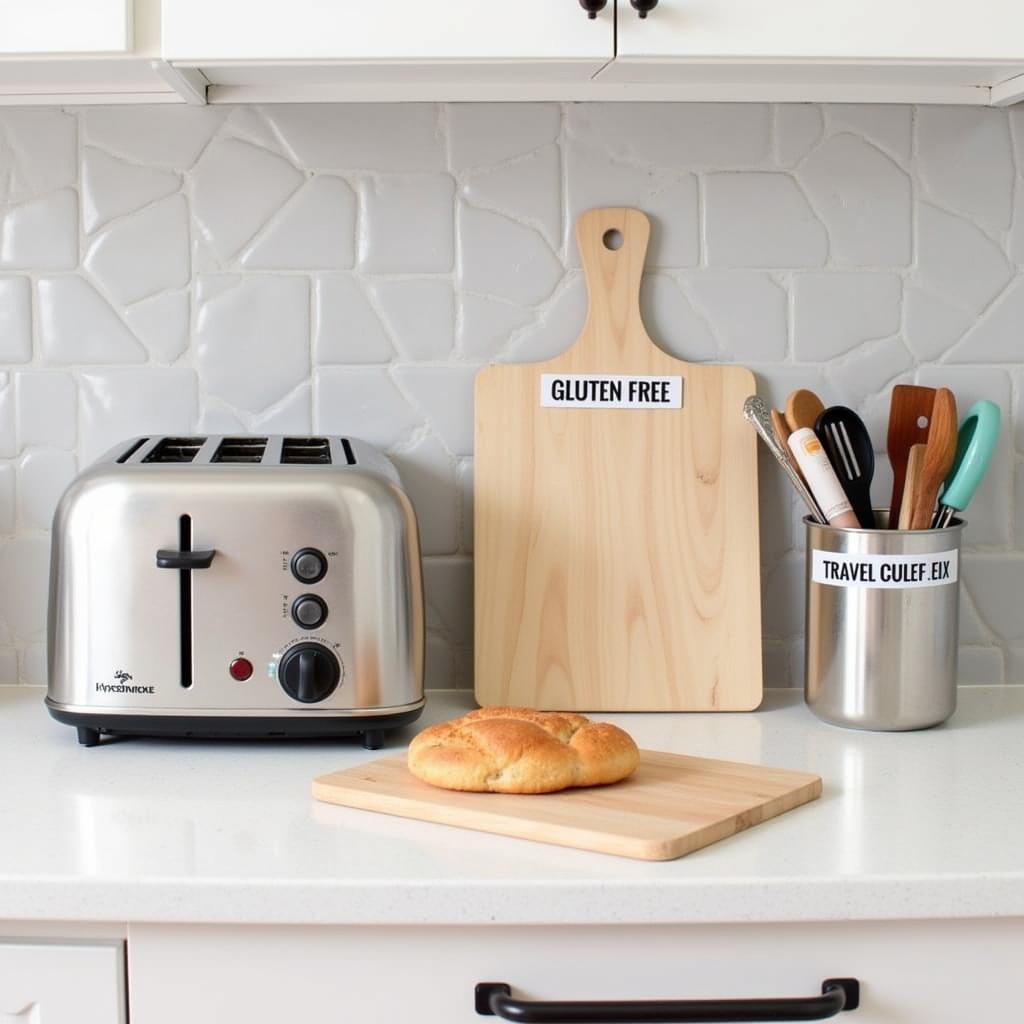 Gluten-Free Kitchen Essentials: Toaster, Cutting Board, Utensils