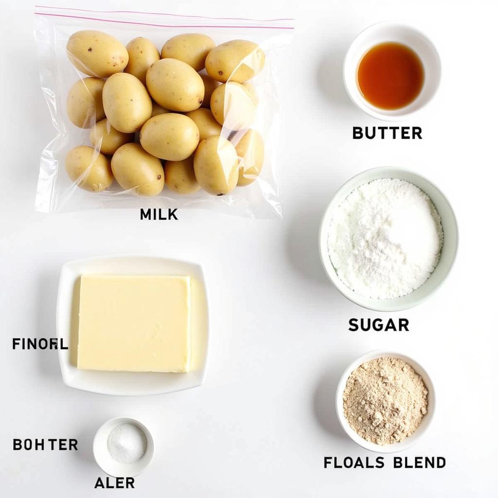 Ingredients for Gluten Free Lefse with Instant Potatoes