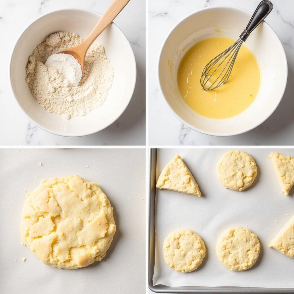 Gluten-Free Lemon Scones Baking Process