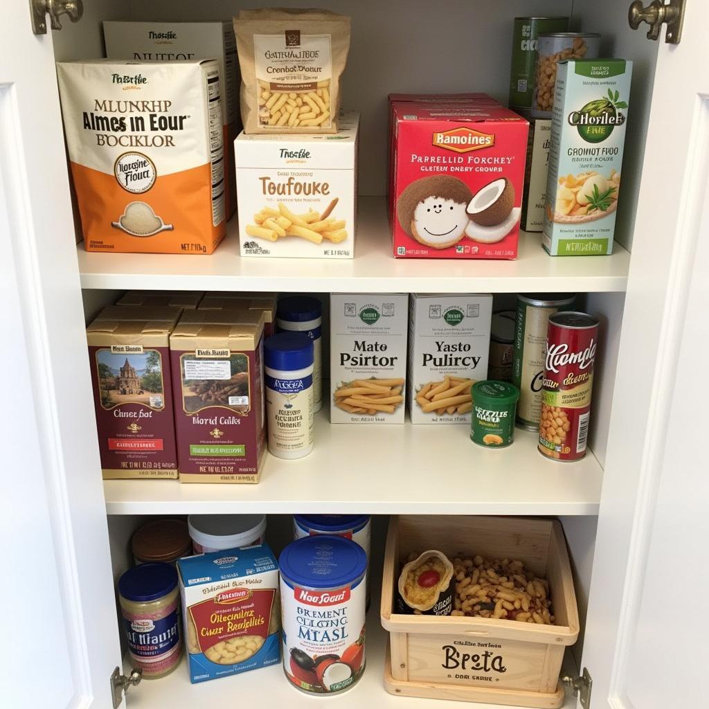 Gluten-Free Pantry Essentials: A variety of gluten-free flours, pastas, and baking mixes.