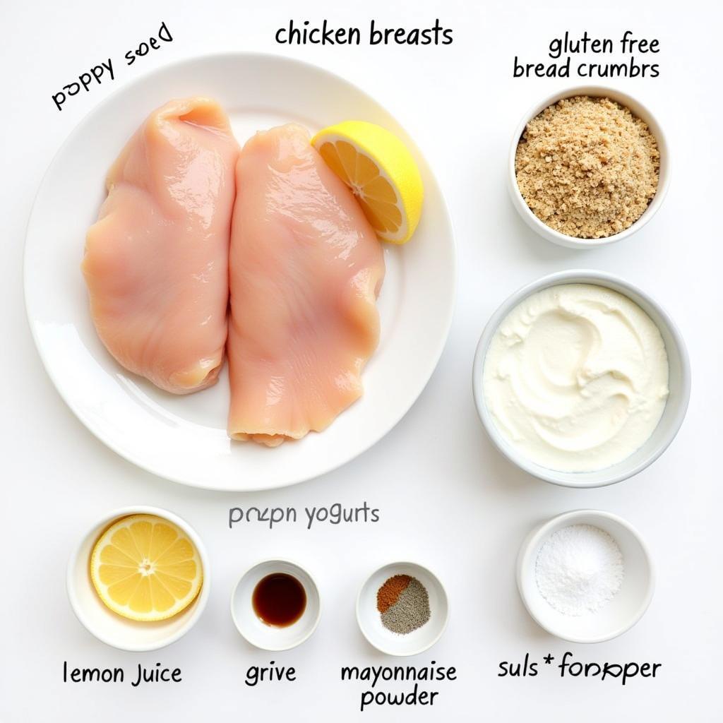 Ingredients for Gluten Free Poppy Seed Chicken