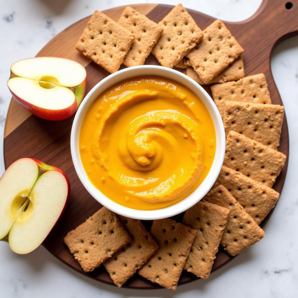 Gluten-Free Pumpkin Dip Served with Apple Slices