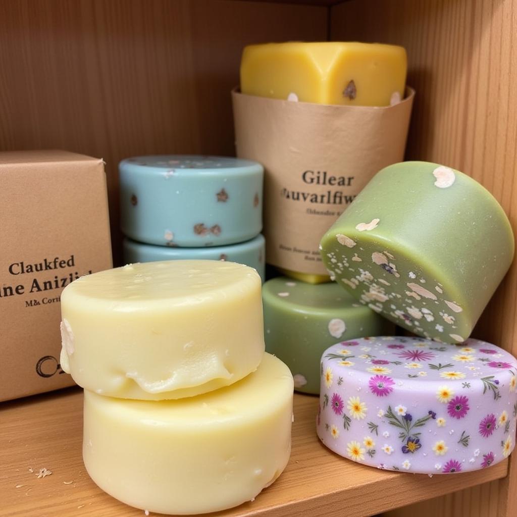 Various Gluten Free Shampoo Bars on Display