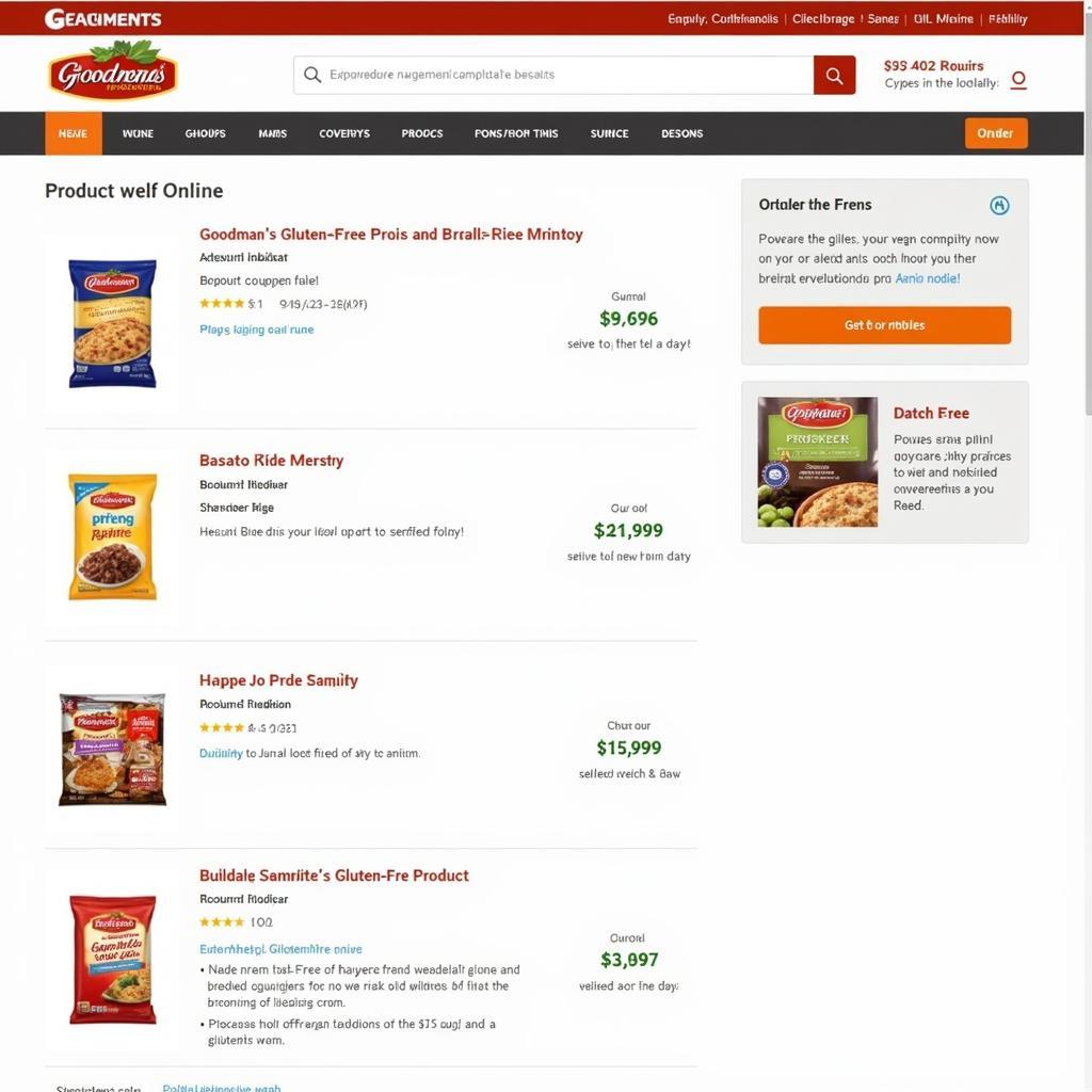 Shopping for Goodman's Gluten-Free Online