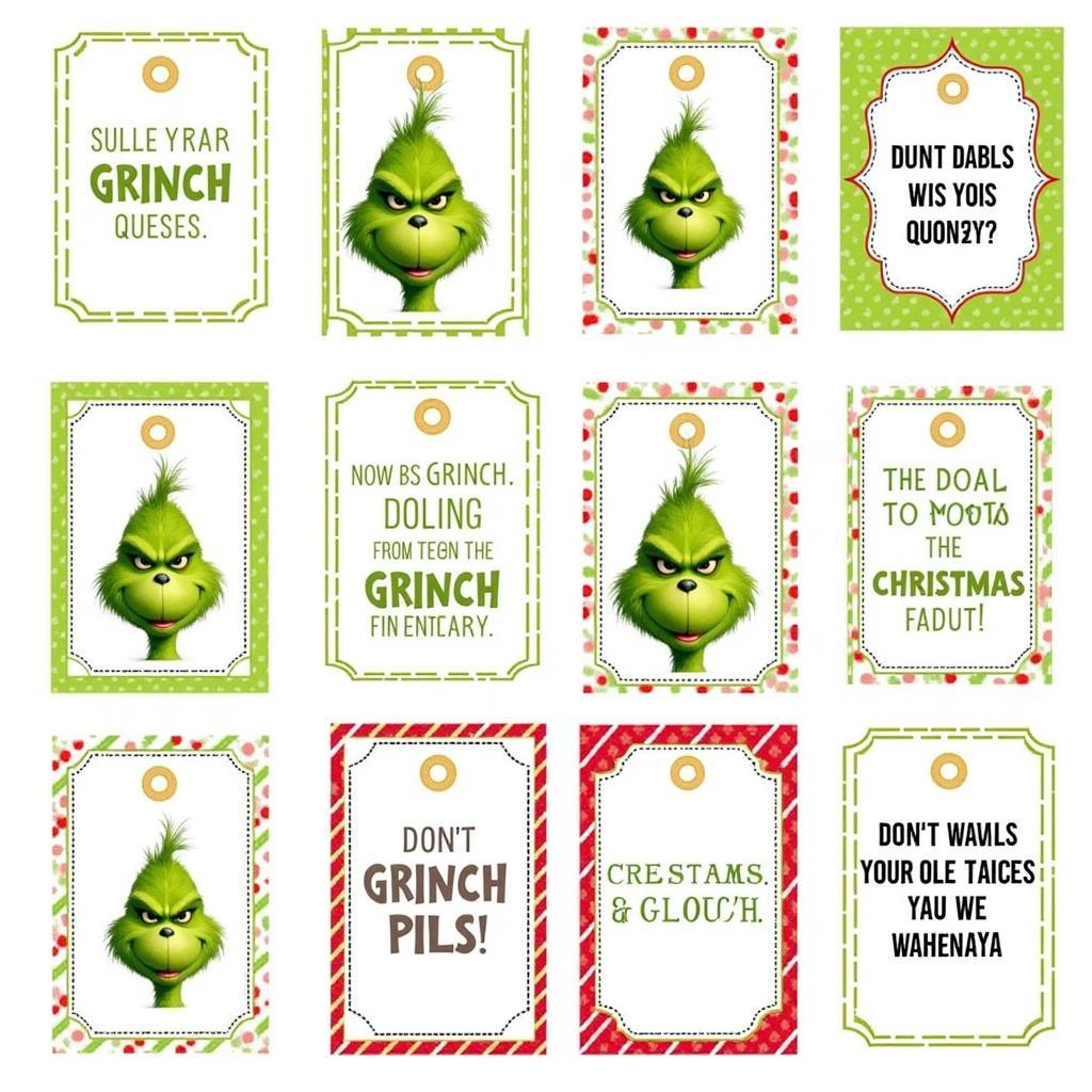 Grinch Pills Printable Tags Variety