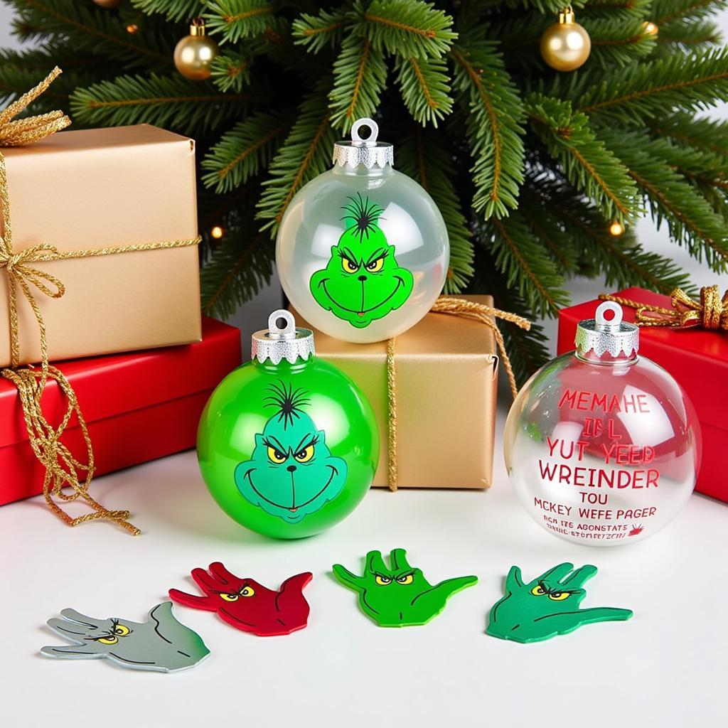 Grinch SVG Christmas Ornaments