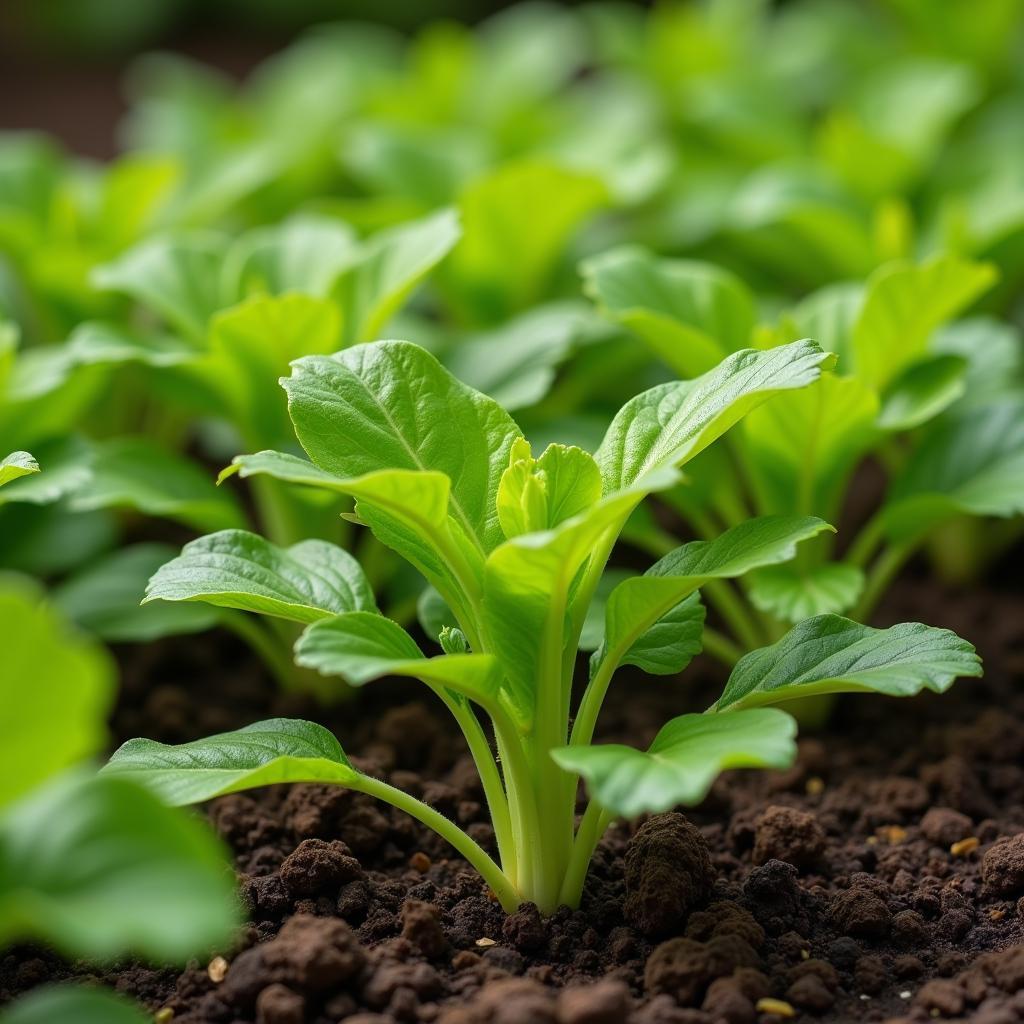 Healthy Plants Grown with Manure