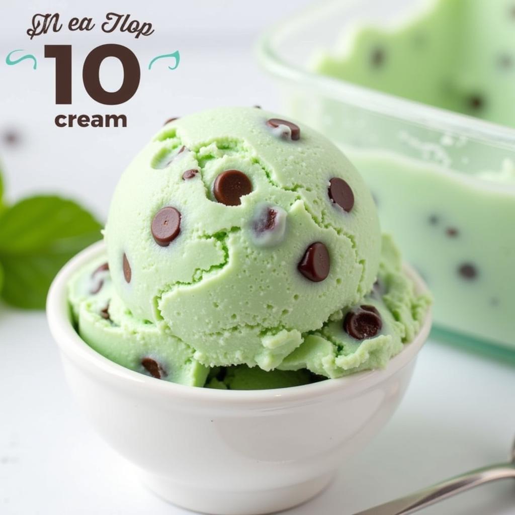 Homemade Gluten-Free Mint Chocolate Chip Ice Cream