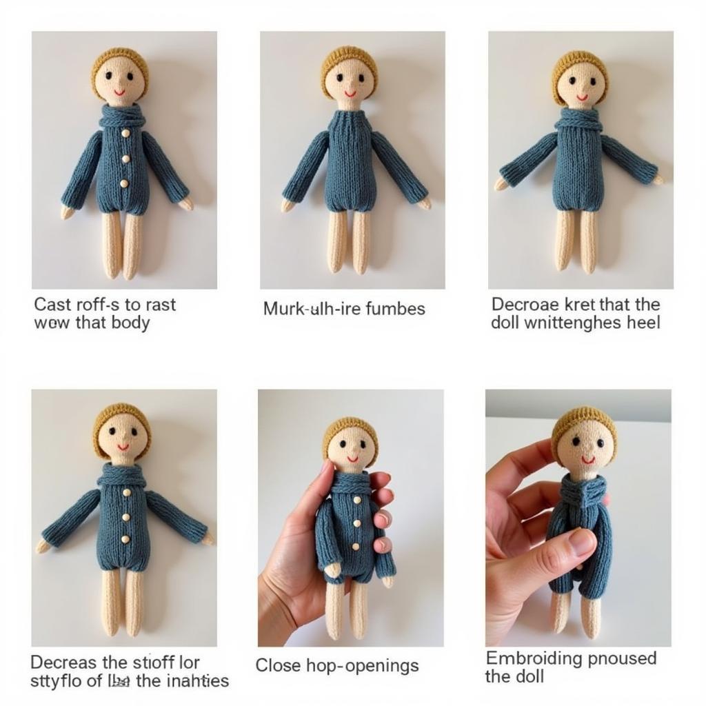 Knitting an Izzy Doll with Straight Needles: Step-by-Step