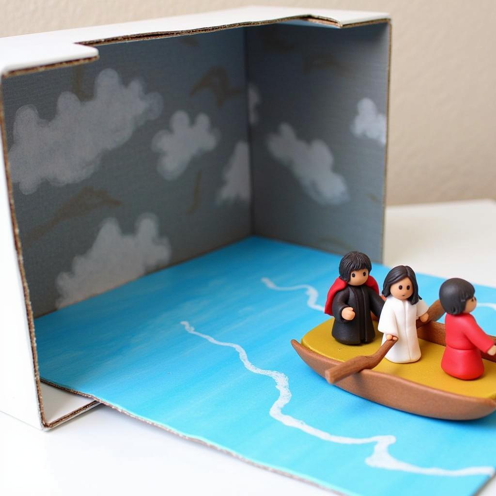 Jesus Walks on Water Diorama Craft