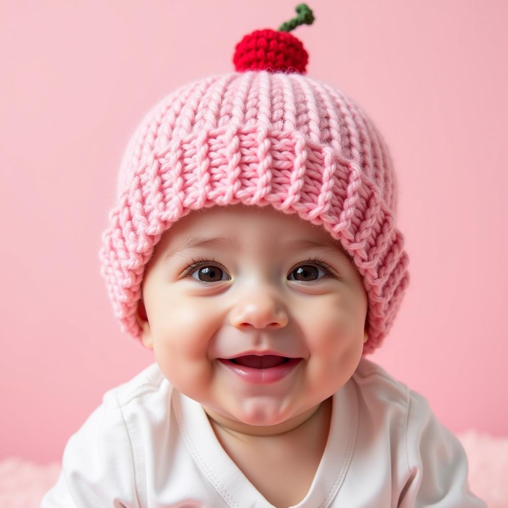 Free Knit Cupcake Hat Pattern for Baby