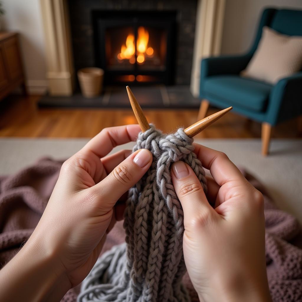 Beginner Knitting a Neck Warmer