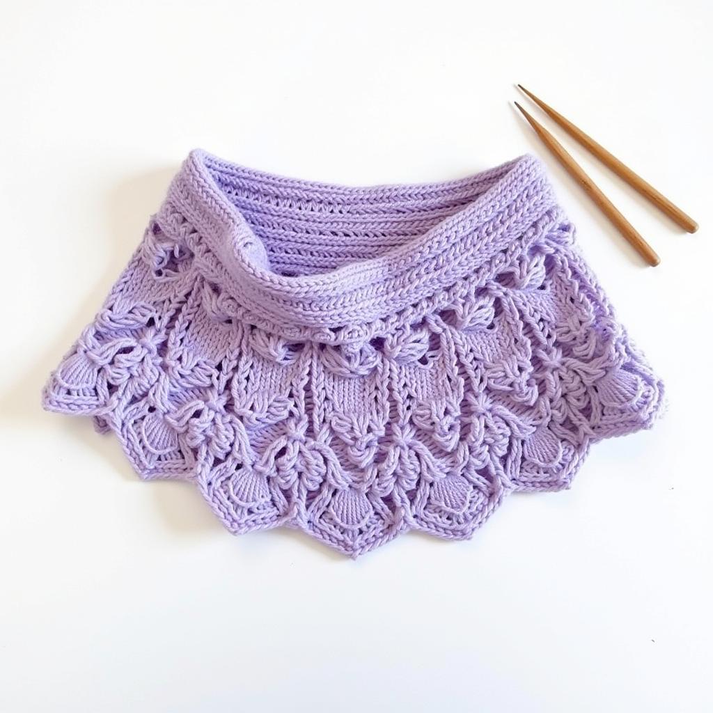 Intricate Lace Knit Cowl Pattern