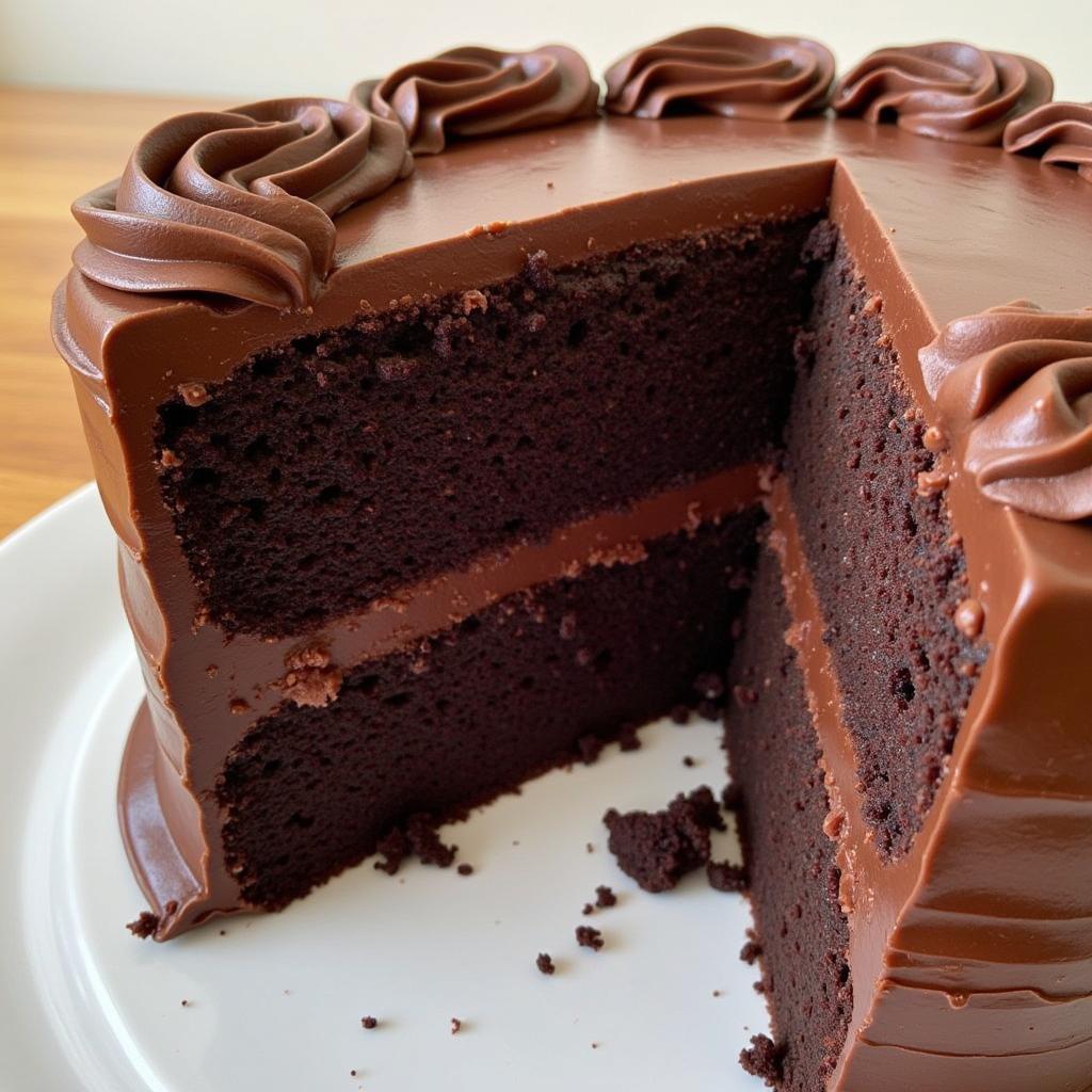 Delicious lactose free gluten free chocolate cake