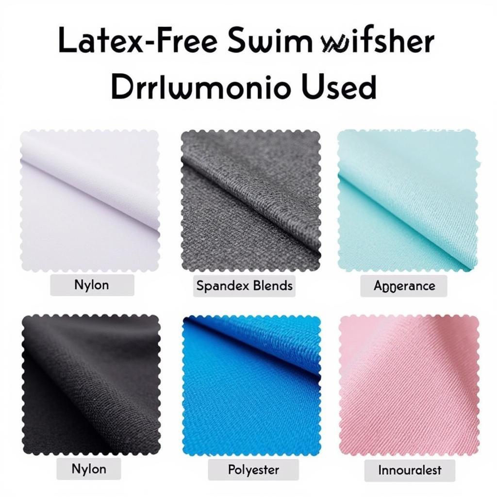 Latex-Free Swimsuit Materials: Examples of common latex-free fabrics used in swimwear production like nylon, spandex blends, and polyester.