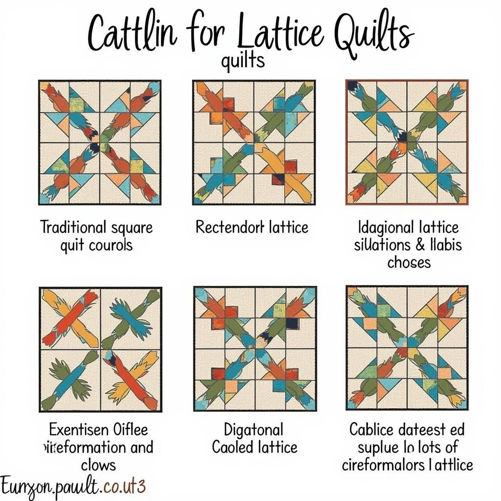 Various Lattice Quilt Designs