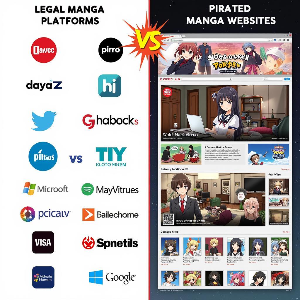 Legal vs. Pirated Manga