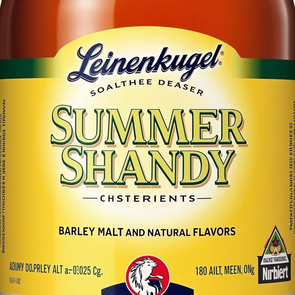 Leinenkugel Summer Shandy Ingredients Label