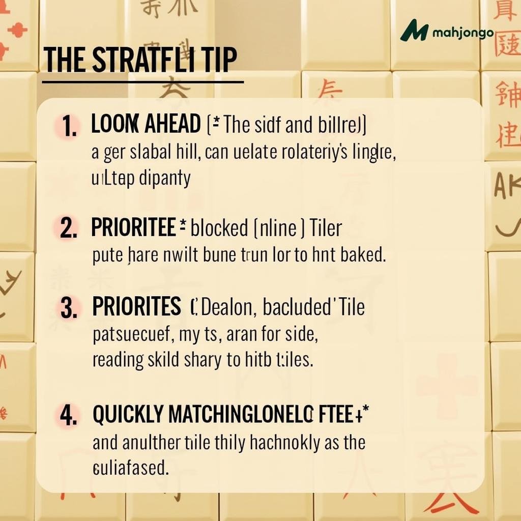 Mahjong Slide Strategy Tips Illustration