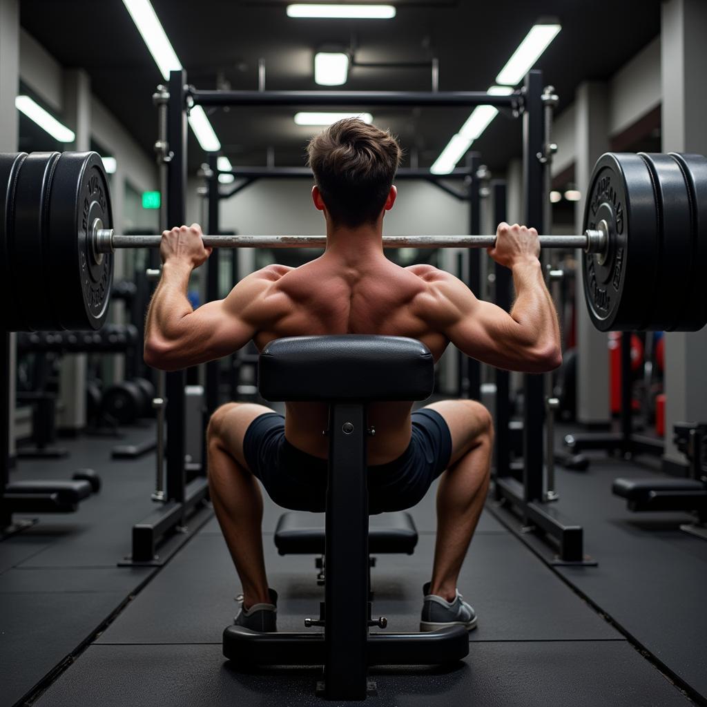 Man Lifting Free Weights