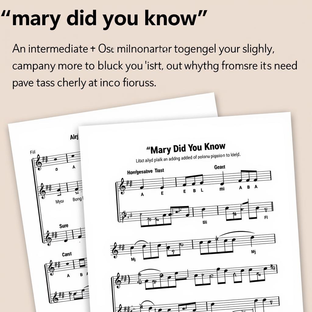 Free Intermediate Piano Arrangement of "Mary Did You Know"