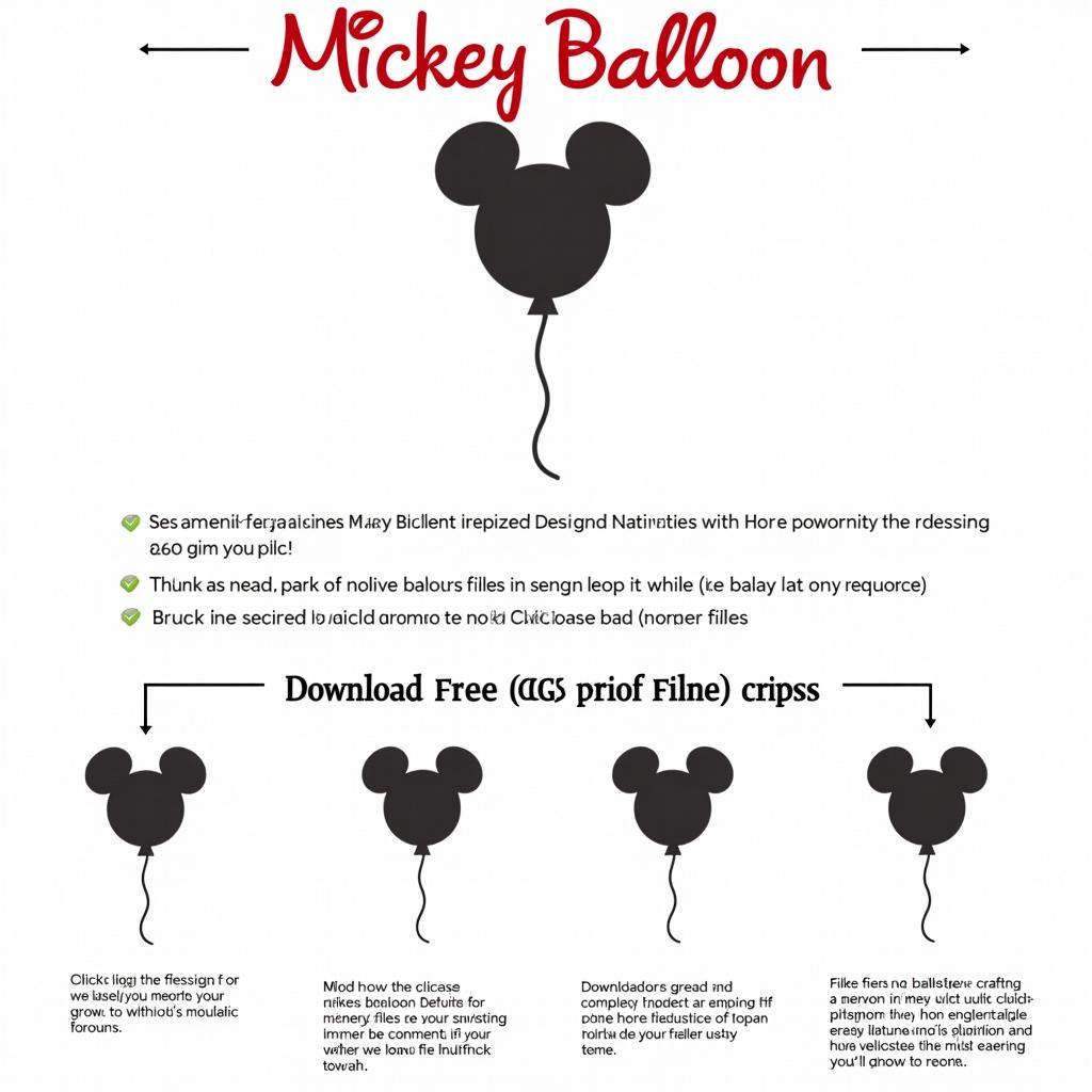 Free Mickey Balloon SVG Download Sites