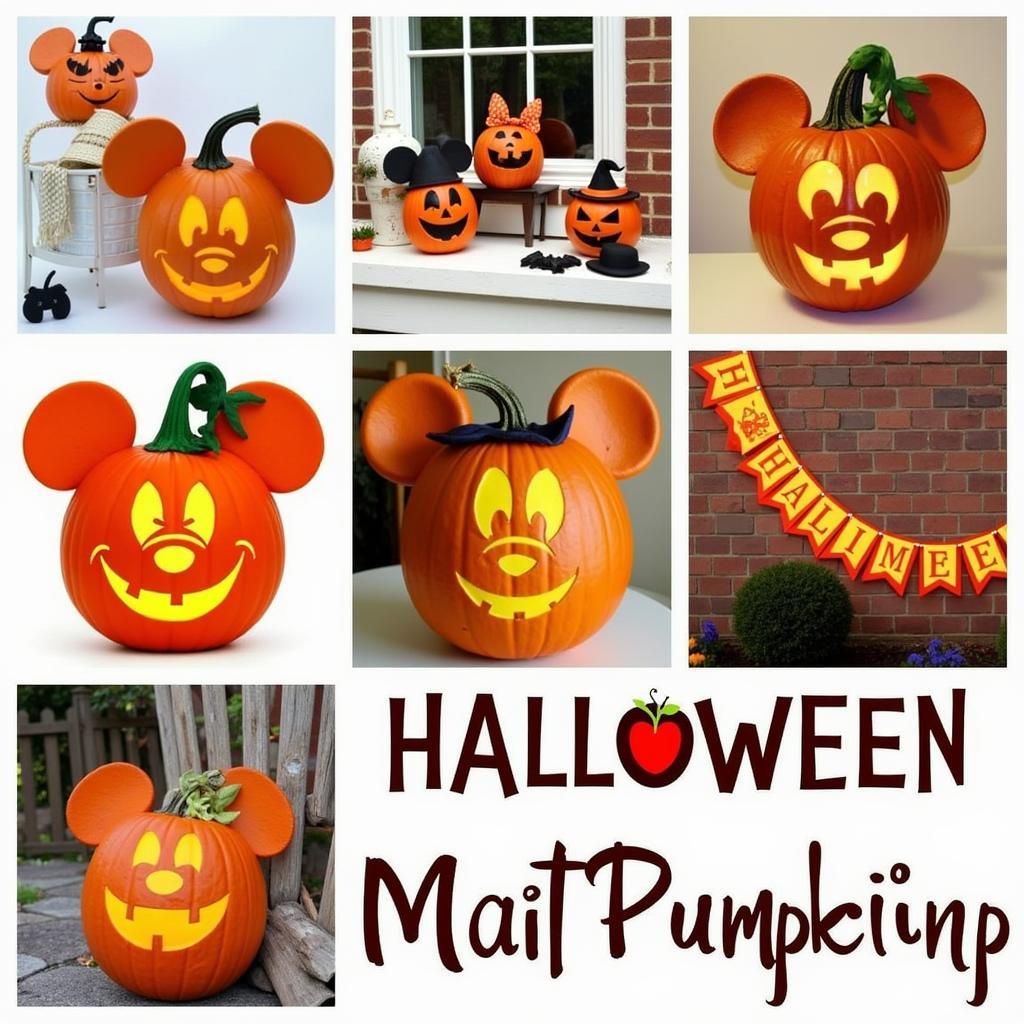 Mickey Pumpkin SVG Halloween Decorations