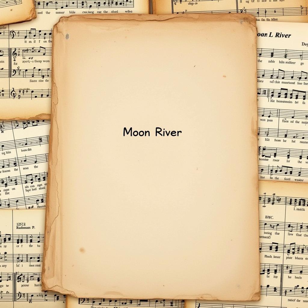 Public Domain Sheet Music for Moon River