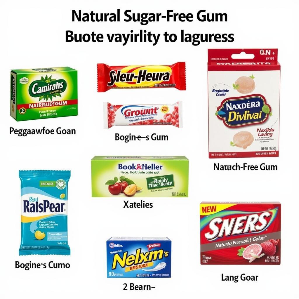 Various Types of Natural Sugar Free Gum