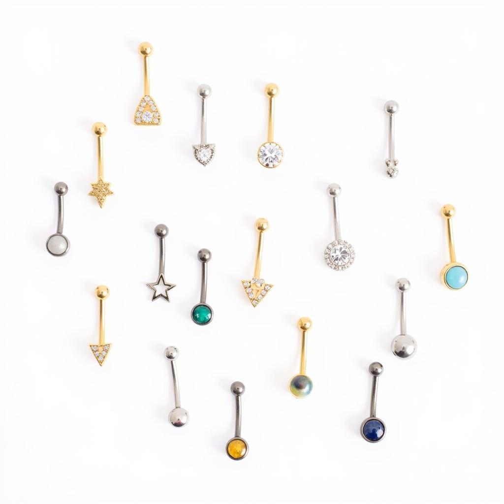 Variety of Nickel Free Belly Button Rings