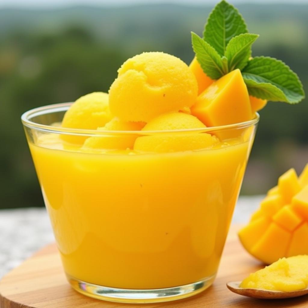 Sugar-Free Mango Sorbet in Ninja Creami