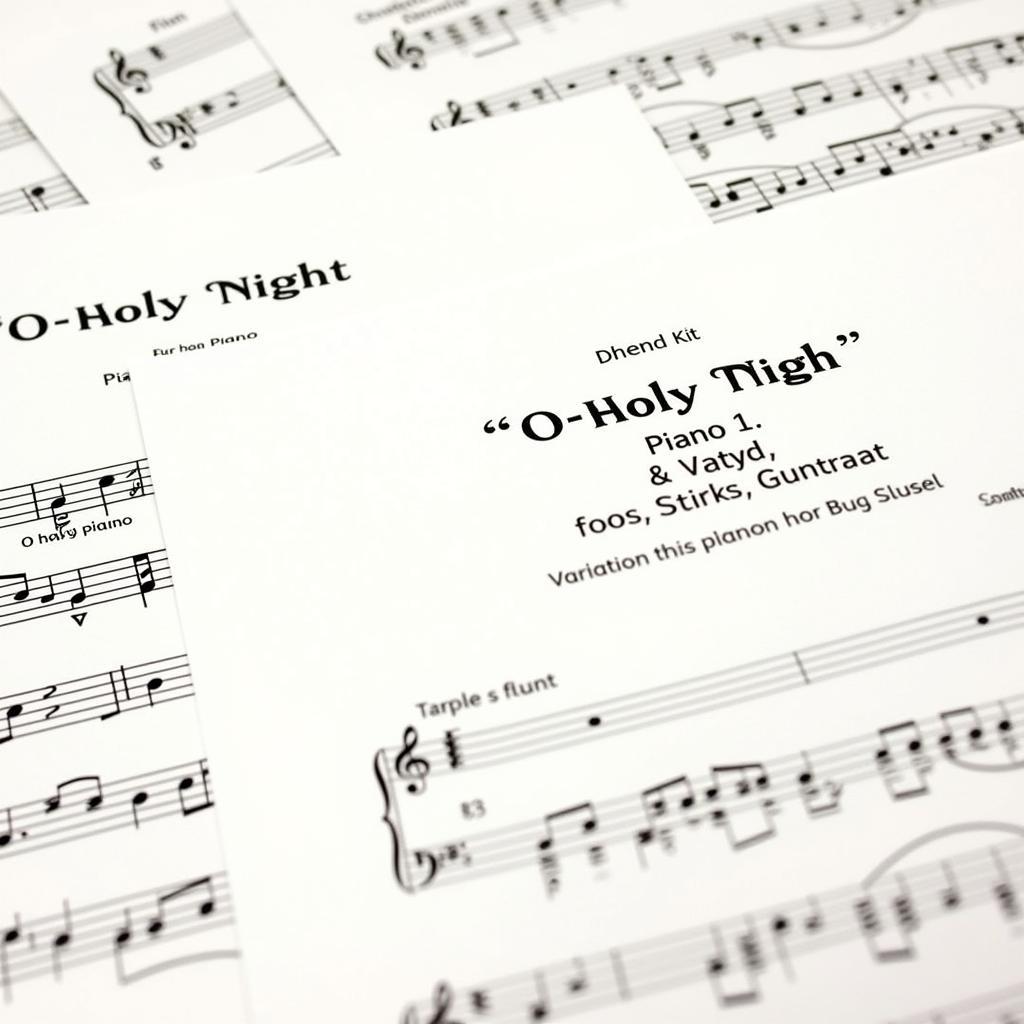 Different Arrangements of O Holy Night Sheet Music