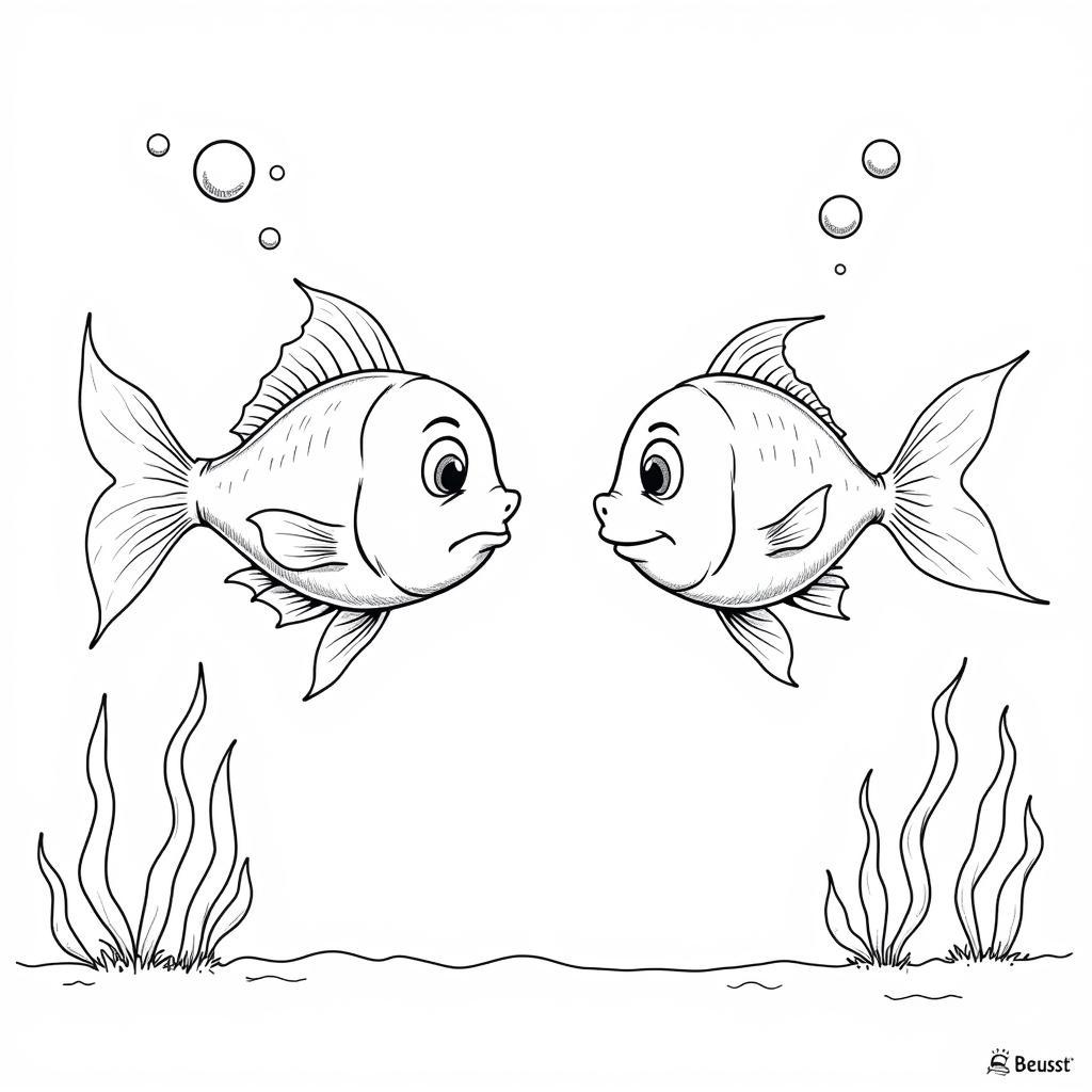 One Fish Two Fish Coloring Page Printable