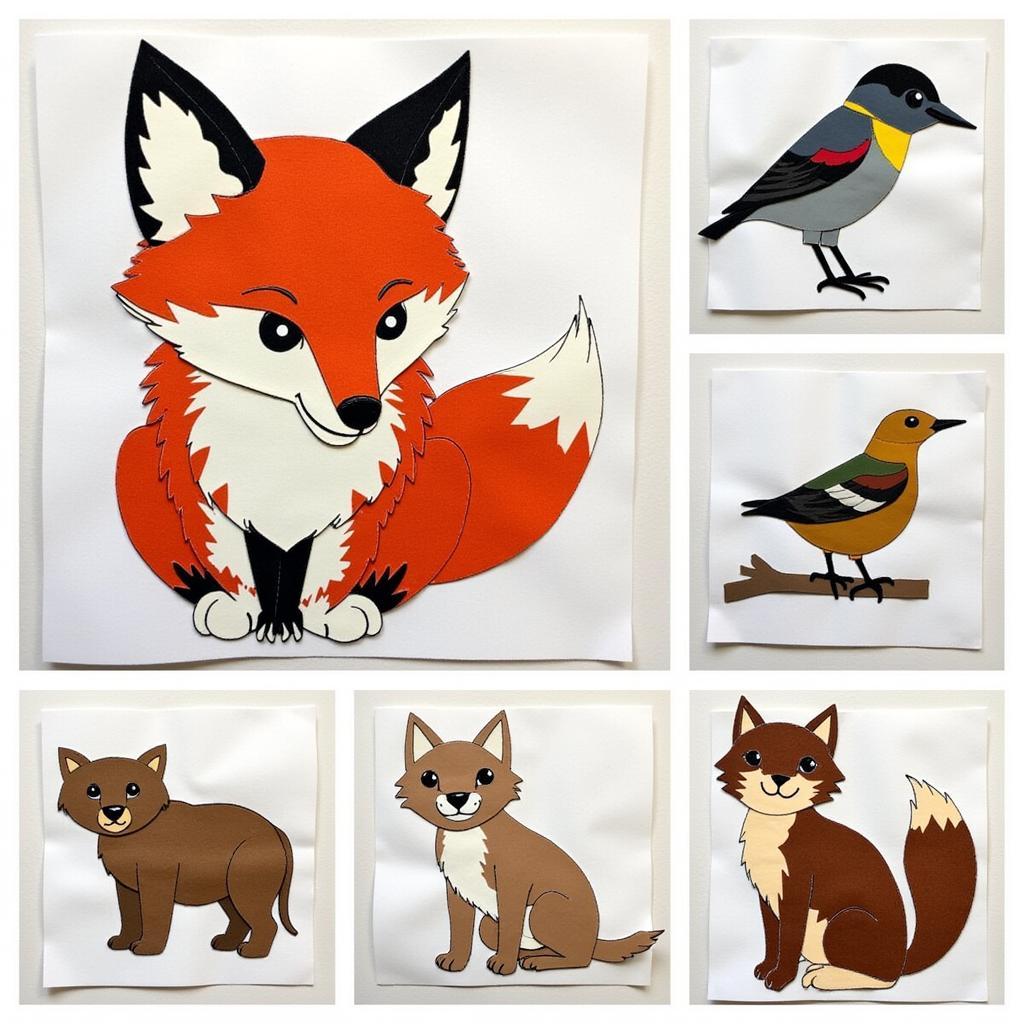 Examples of Paper Pieced Animal Quilt Blocks