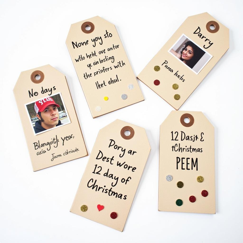 Personalized 12 Days of Christmas Tags