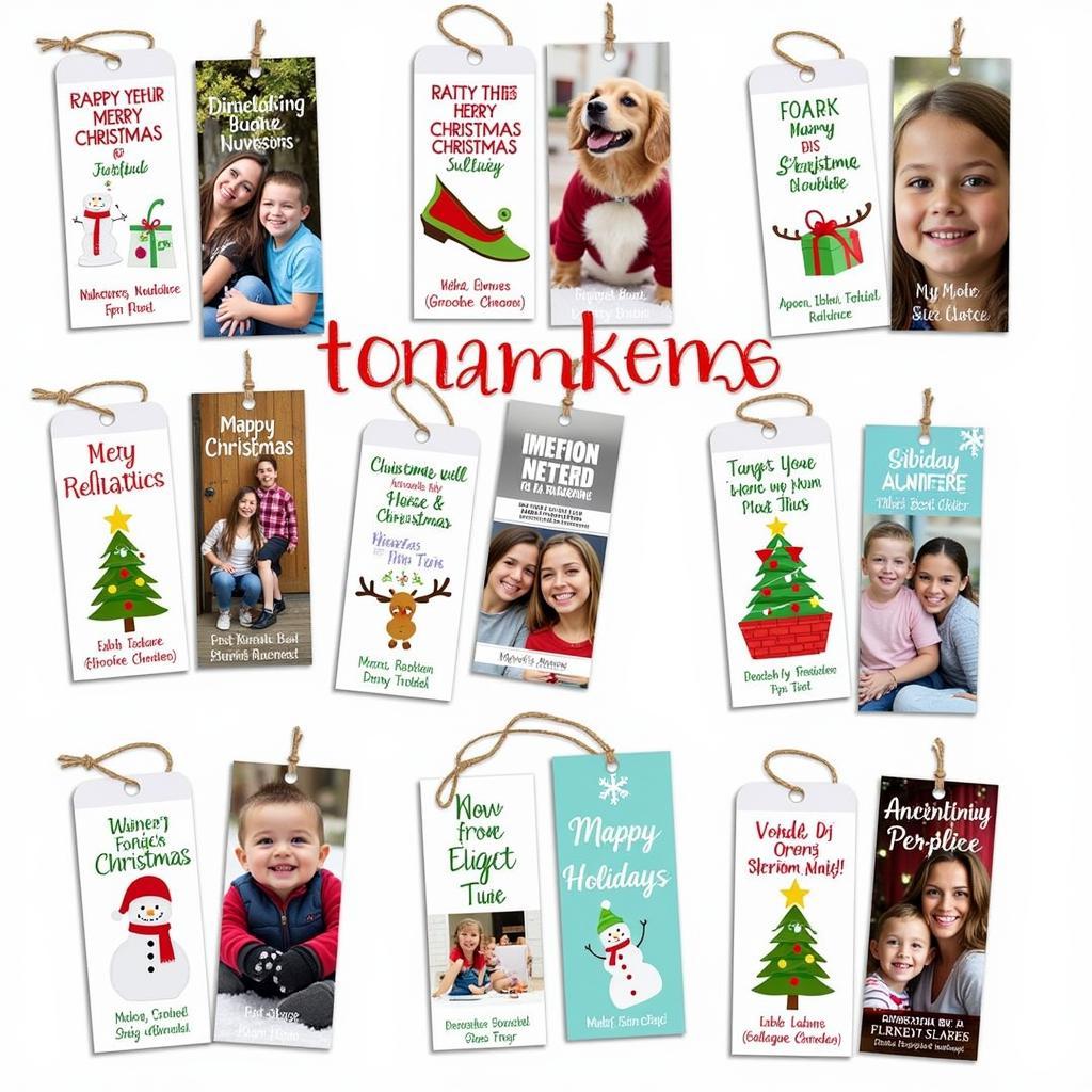 Personalized Christmas Bookmarks with Names and Messages