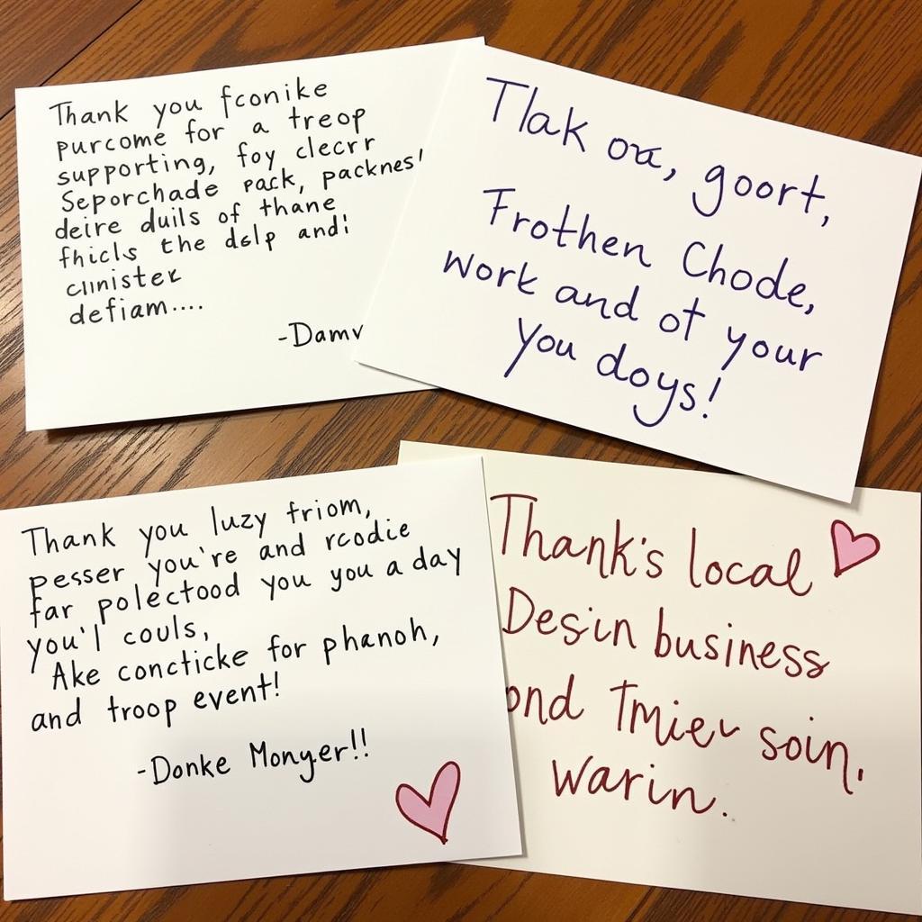 Personalized Girl Scout Thank You Notes Examples