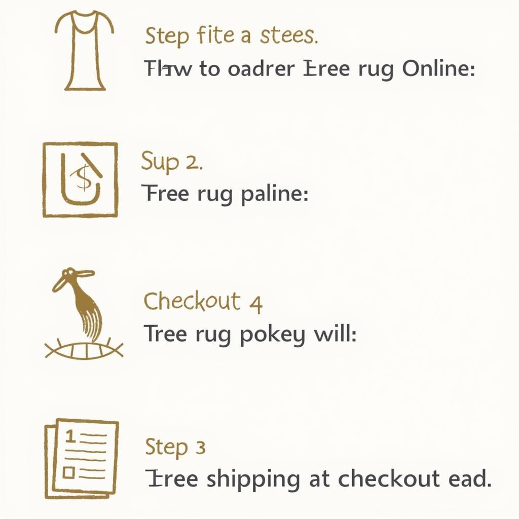 Placing an order for an area rug online with free shipping