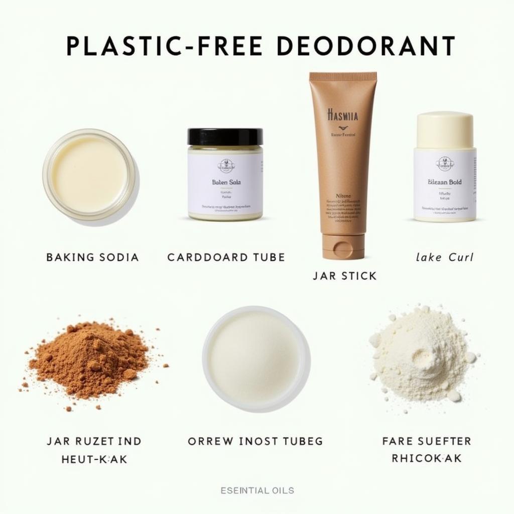 Various Plastic Free Deodorant Options