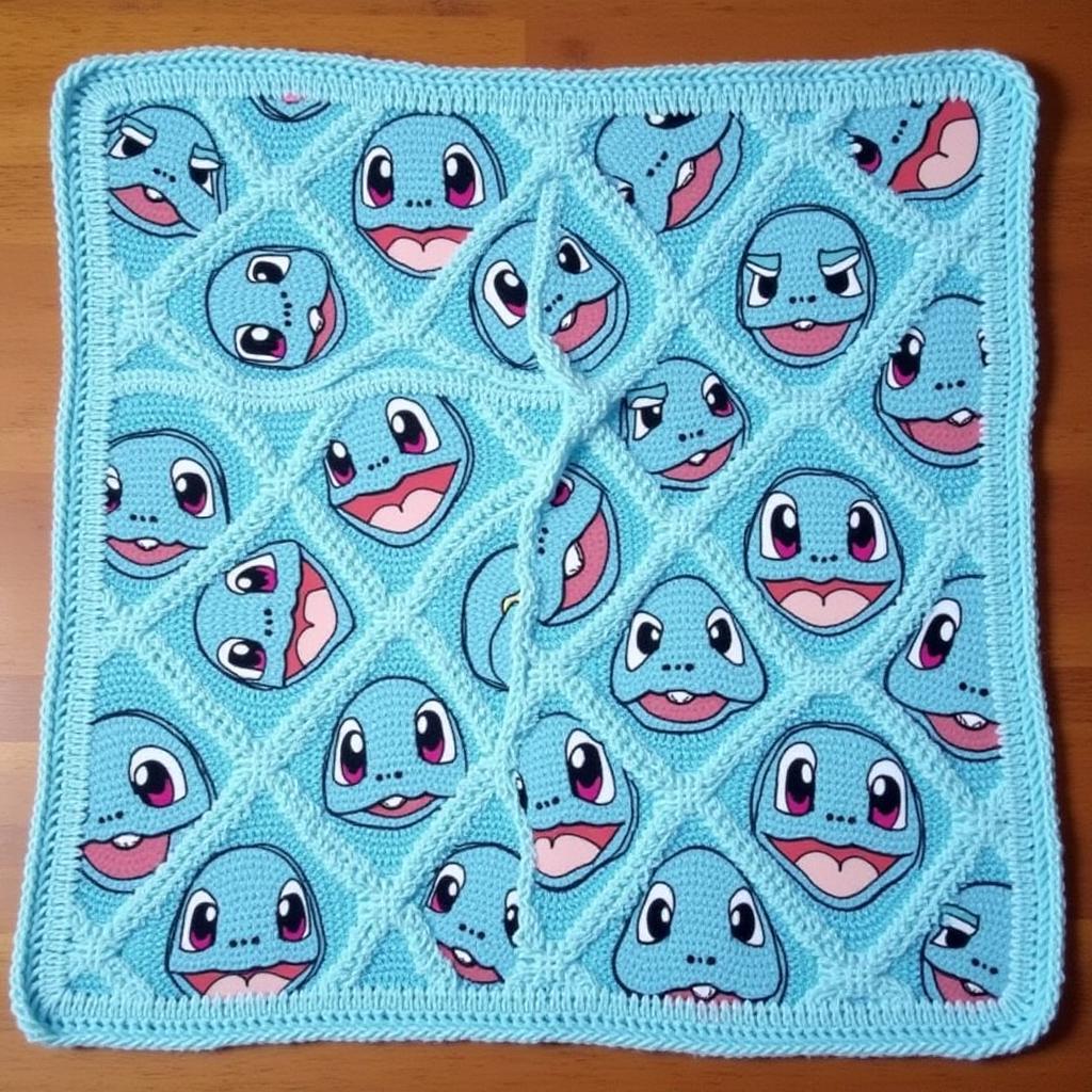 Squirtle Crochet Blanket