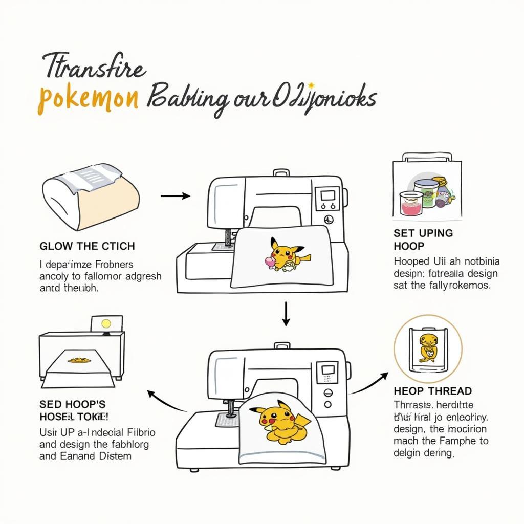 Preparing Your Pokemon Embroidery Project: Transferring and Setting Up