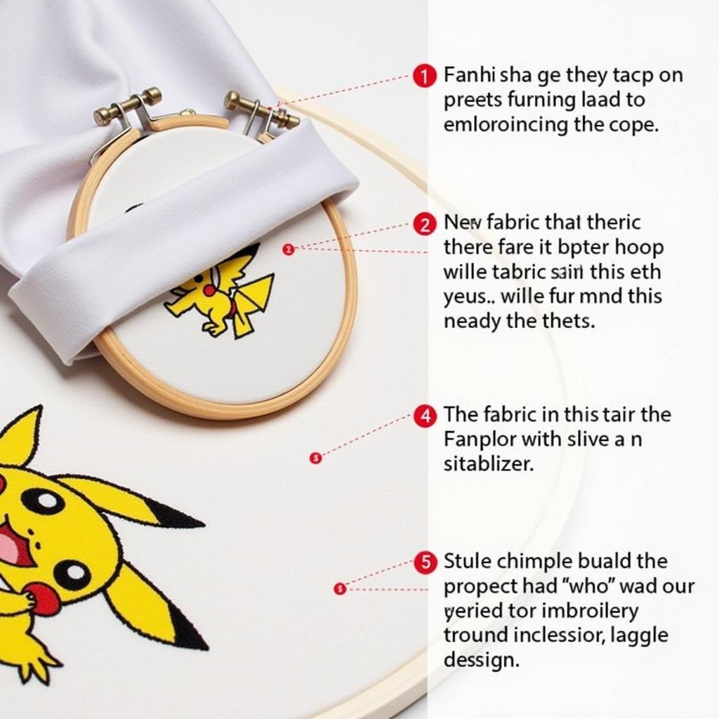 Pokemon Embroidery Hoop Setup and Stabilizer