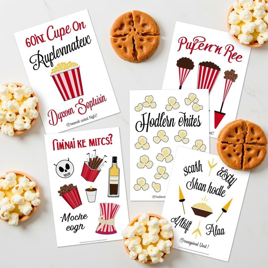 Popcorn Printables for Different Occasions